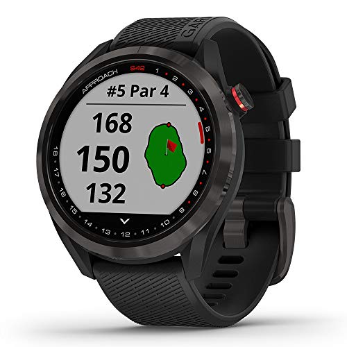 Garmin Approach S42 Golf GPS Watch Bundle - Gunmetal/Black