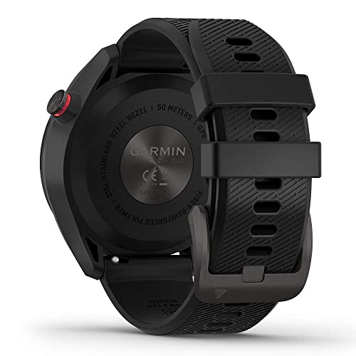 Garmin Approach S42 Golf GPS Watch Bundle - Gunmetal/Black