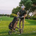 KVV 3-Wheel Foldable Golf Push Cart, Lightweight, Compact