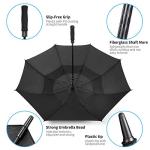 62/68/72 Inch Automatic Open Black Golf Umbrella