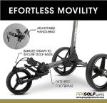 Pro Golf S20 3-Wheel Push Cart with Accessories