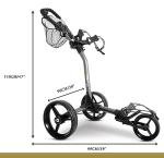 Pro Golf S20 3-Wheel Push Cart with Accessories