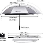 68" UV Protection Golf Umbrella, Auto Open Vented
