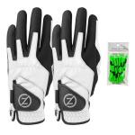 Zero Friction Men's Golf Glove (2 Pack), White