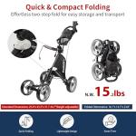 CaddyTek Explorer V8 Golf Push Cart - Dark Grey