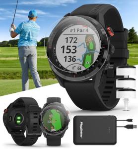 Garmin Approach S62 Premium Golf GPS Watch Bundle