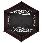 Titleist Tour Golf Umbrella in Black/Black/Red Theme