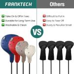 FRANKTECH Golf Head Covers Set for Right-Handed Clubs