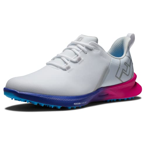 Men's FootJoy Golf Shoe in White/Blue/Pink, Size 12
