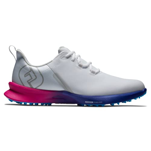 Men's FootJoy Golf Shoe in White/Blue/Pink, Size 12