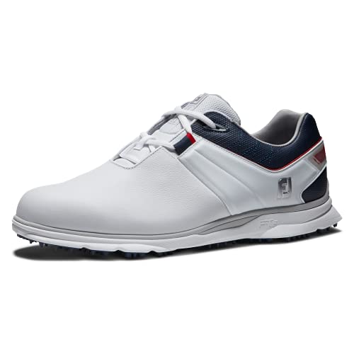 FootJoy Pro|SL Golf Shoe, White/Navy/Red, Men's Size 12