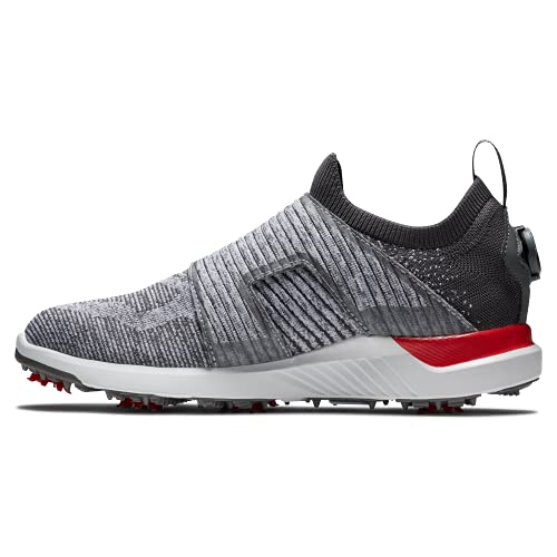 FootJoy Men's Hyperflex Boa Golf Shoe - Charcoal/Grey/Red