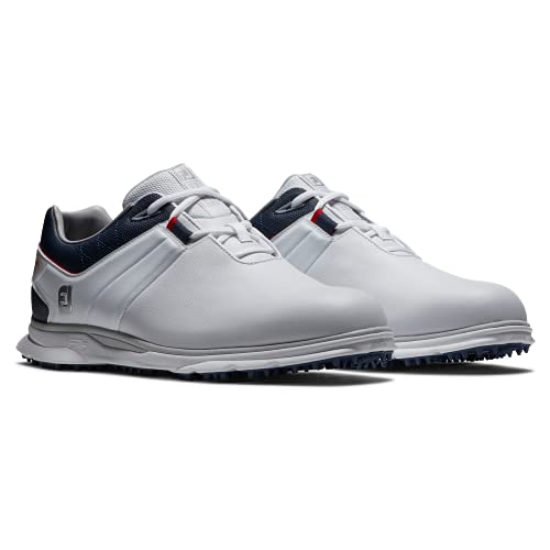 FootJoy Pro|SL Golf Shoe, White/Navy/Red, Men's Size 12