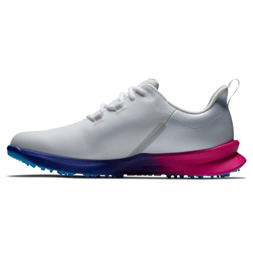 Men's FootJoy Golf Shoe in White/Blue/Pink, Size 12
