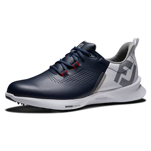 FootJoy Men's FJ Fuel Golf Shoe, Navy/White/Red, Size 9