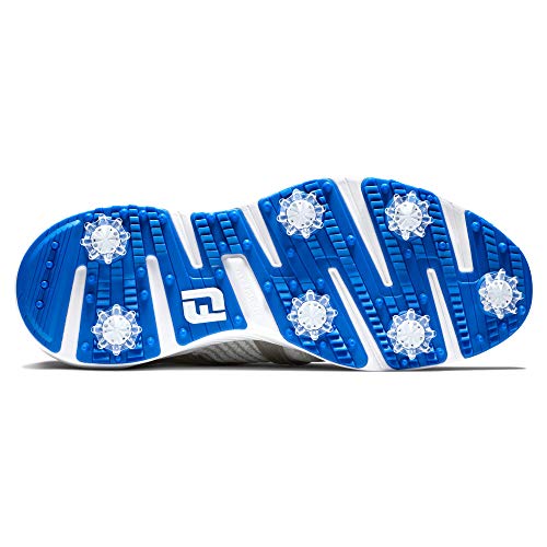 FootJoy Men's Hyperflex Grey/White/Blue Golf Shoe, Size 11