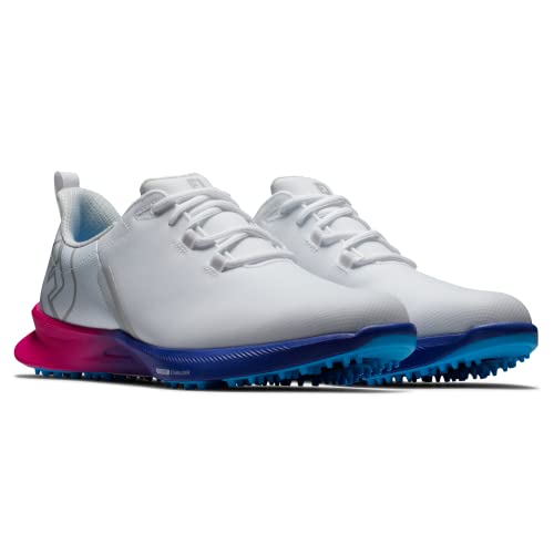 Men's FootJoy Golf Shoe in White/Blue/Pink, Size 12