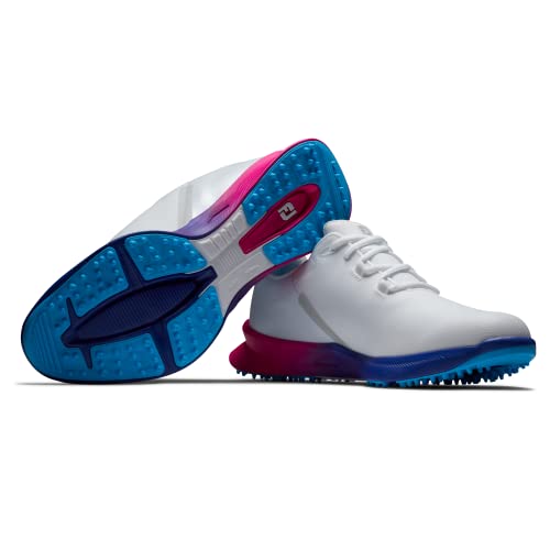 Men's FootJoy Golf Shoe in White/Blue/Pink, Size 12