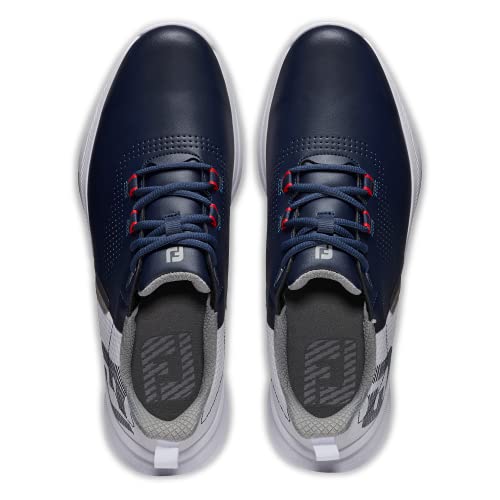FootJoy Men's FJ Fuel Golf Shoe, Navy/White/Red, Size 9