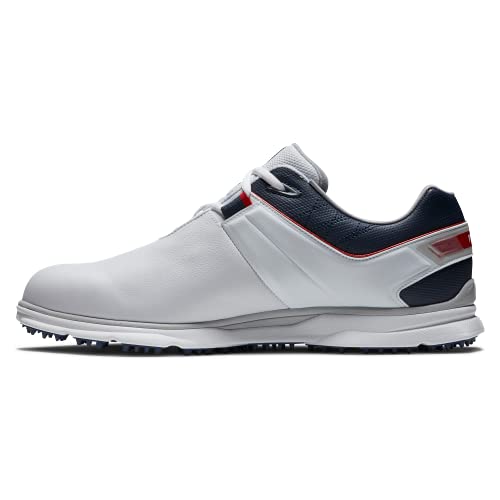 FootJoy Pro|SL Golf Shoe, White/Navy/Red, Men's Size 12