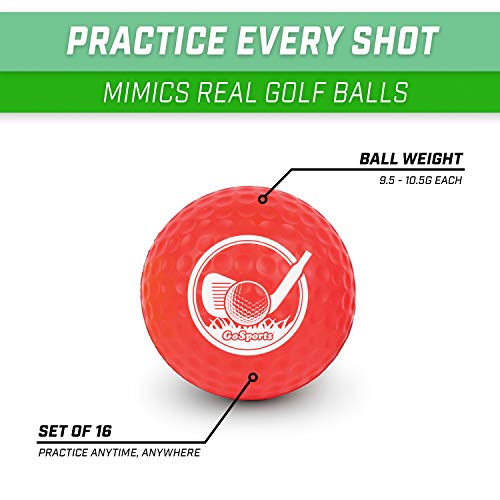 GoSports Foam Golf Practice Balls for Realistic Feel