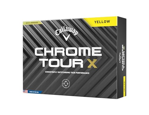 CALLAWAY Chrome Tour X Golf Balls - Yellow - Standard
