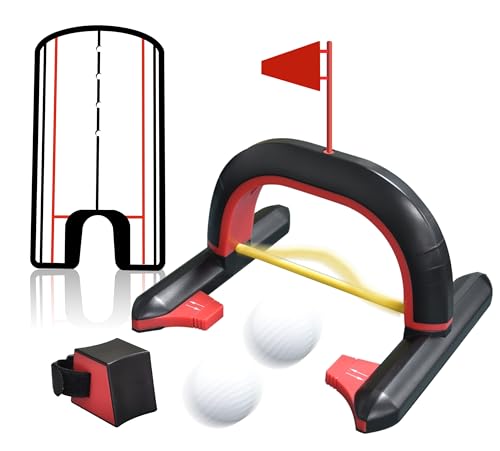 Adjustable Putting Cups with Flag and Training Mirror