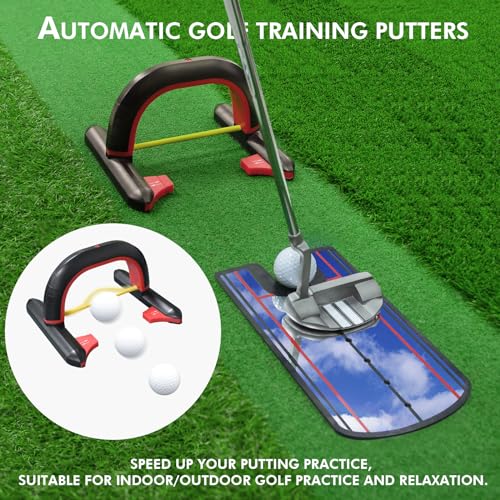 Adjustable Putting Cups with Flag and Training Mirror