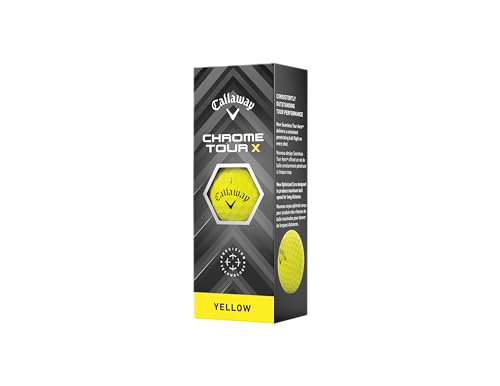 CALLAWAY Chrome Tour X Golf Balls - Yellow - Standard