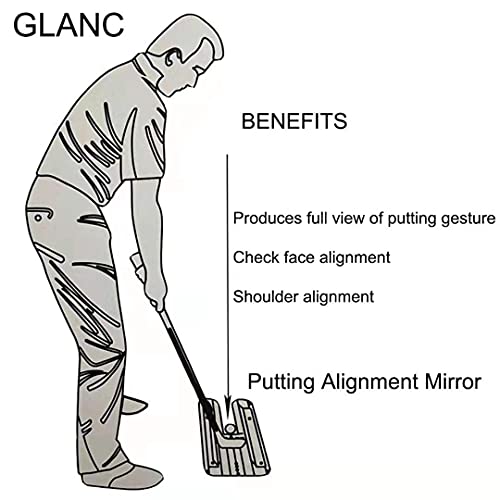 GLANC Golf Putting Alignment Mirror with Carry Bag