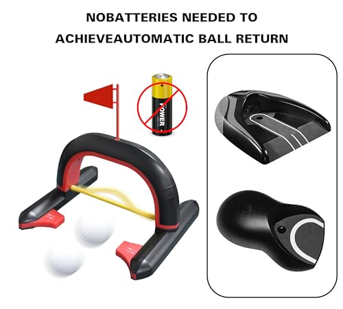 Adjustable Putting Cups with Flag and Training Mirror