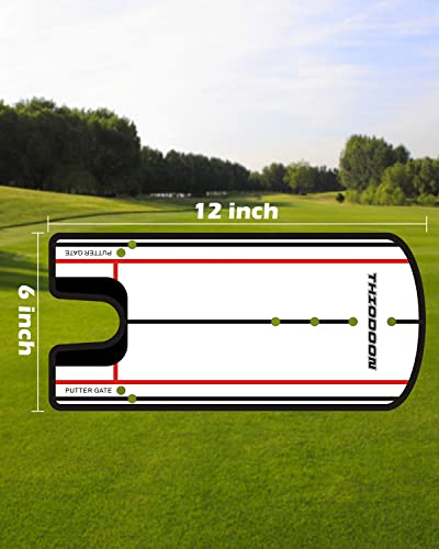 THIODOON Golf Putting Alignment Mirror - 12x6 Inches