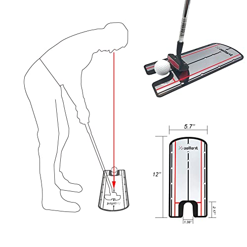 Portable X-cellent Golf Alignment Putting Mirror with Carry Bag