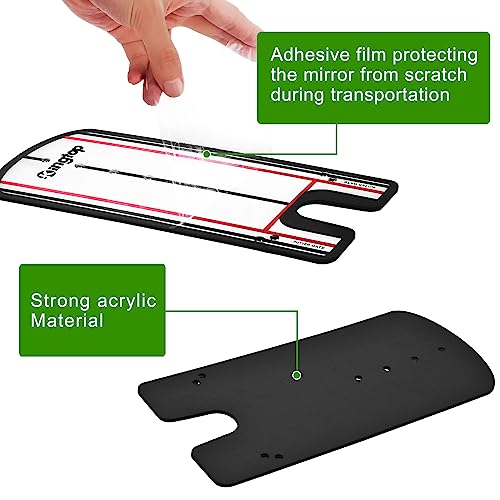 Portable Golf Putting Alignment Mirror for Swing Training