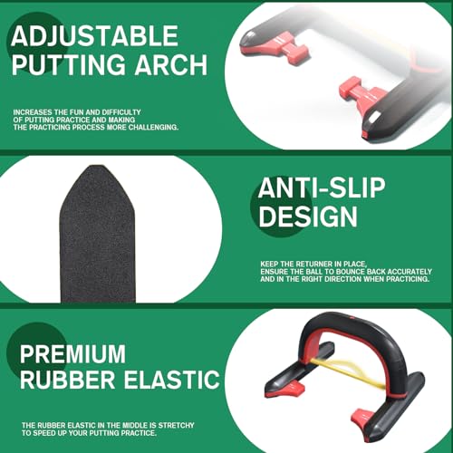 Adjustable Putting Cups with Flag and Training Mirror