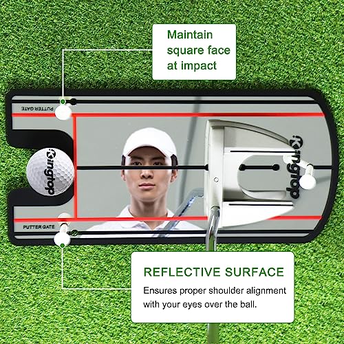 Portable Golf Putting Alignment Mirror for Swing Training