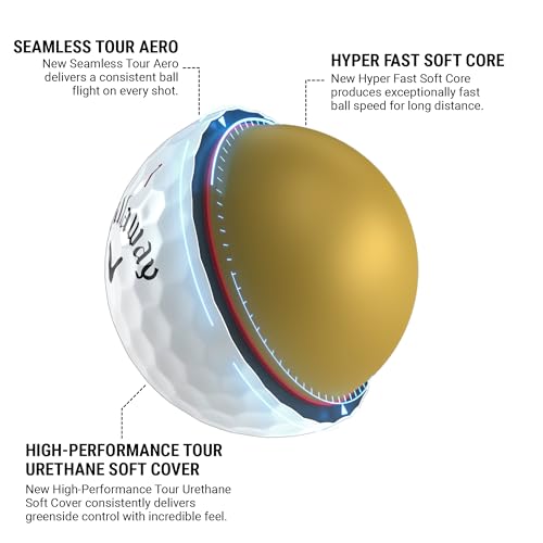 CALLAWAY Chrome Tour Golf Balls (White, Triple Track)