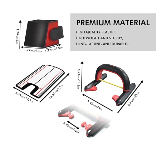 Adjustable Putting Cups with Flag and Training Mirror