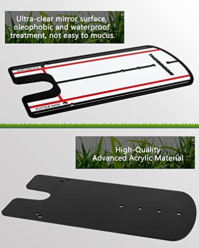 THIODOON Golf Putting Alignment Mirror - 12x6 Inches