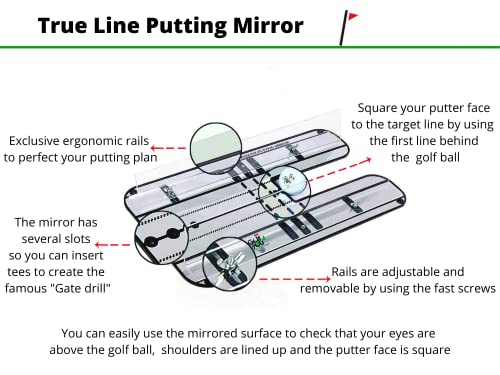 All-in-One Premium Golf Alignment Mirror for Short Game