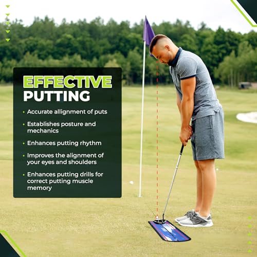 Golf Putting Alignment Mirror with Carry Bag & Trainer