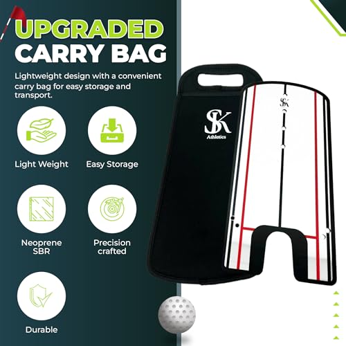 Golf Putting Alignment Mirror with Carry Bag & Trainer
