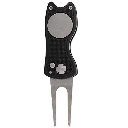 Metal Golf Divot Repair Tool with Magnetic Foldable Design