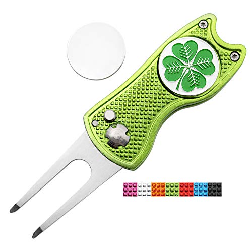 Foldable Golf Divot Repair Tool and Ball Markers