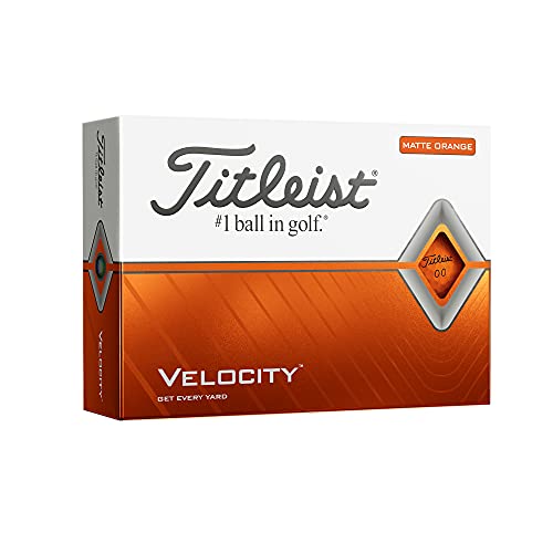 Matte Orange Titleist Velocity Golf Balls (One Dozen)
