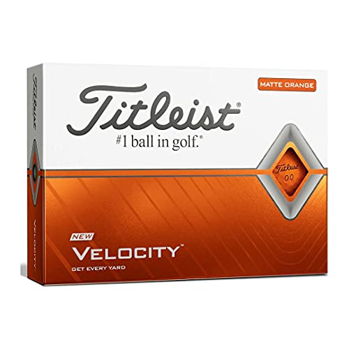 Matte Orange Titleist Velocity Golf Balls (One Dozen)