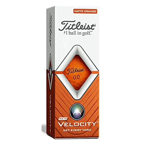 Matte Orange Titleist Velocity Golf Balls (One Dozen)