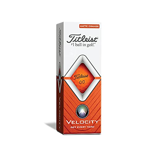 Matte Orange Titleist Velocity Golf Balls (One Dozen)