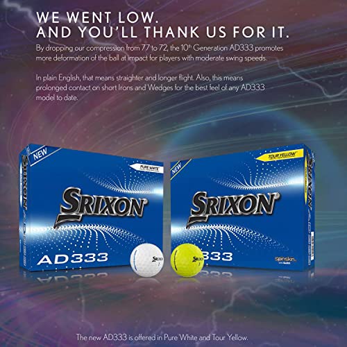 Srixon AD333 10 - High-Performance Golf Balls-Focus and Precision