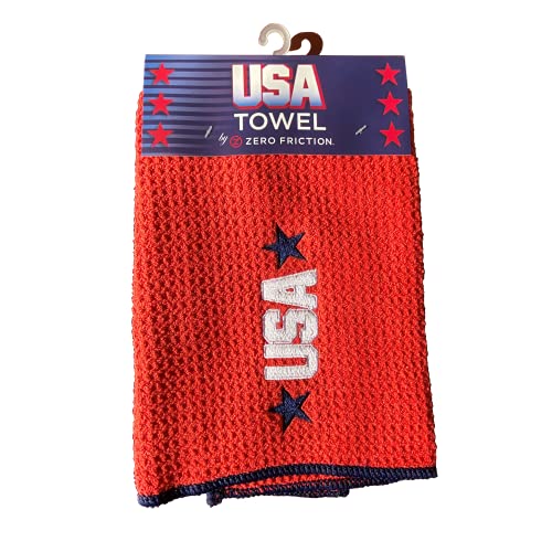 Red Zero Friction USA Golf Towel